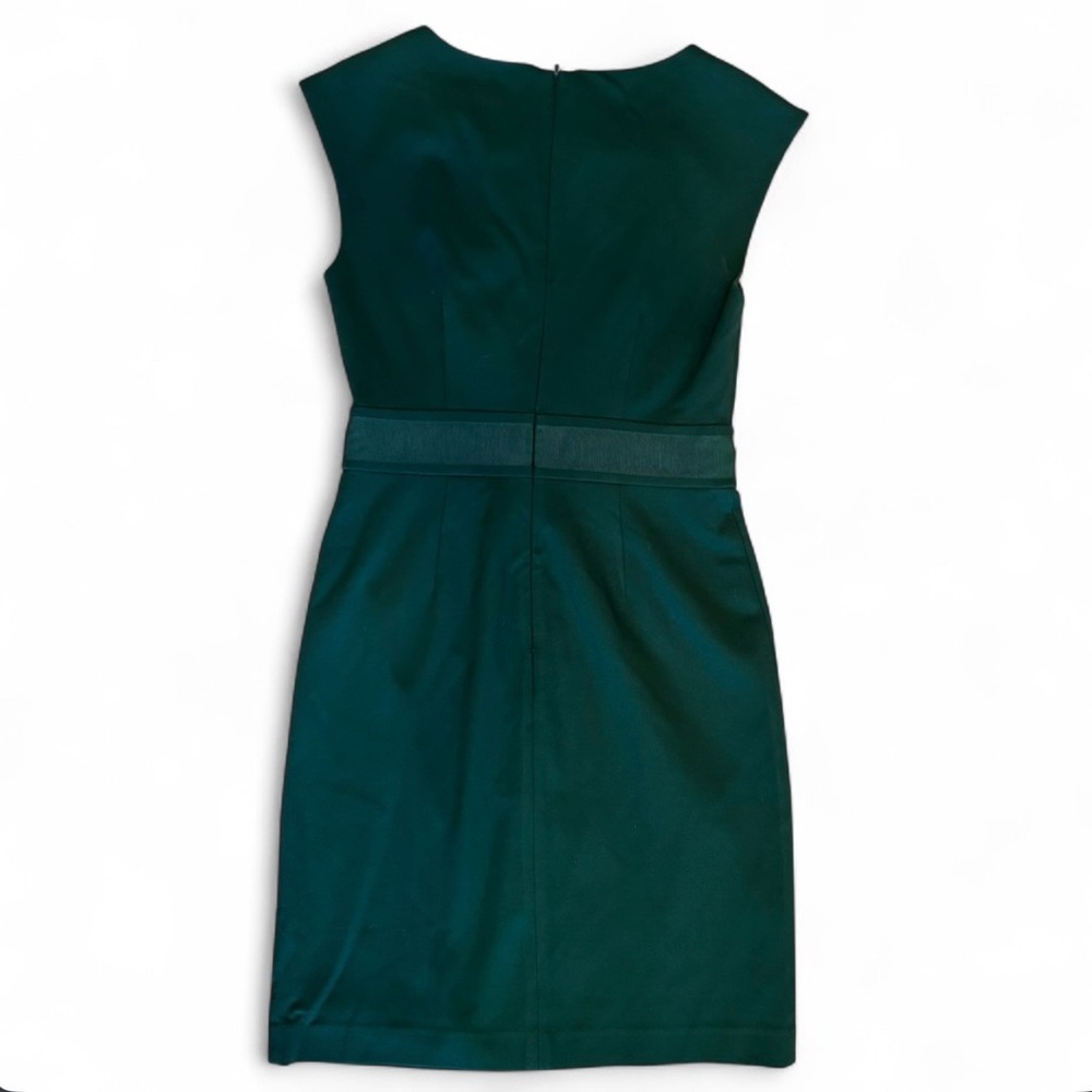 Trina Turk Emerald Green Sheath Dress Cap Sleeves - Picture 5 of 10